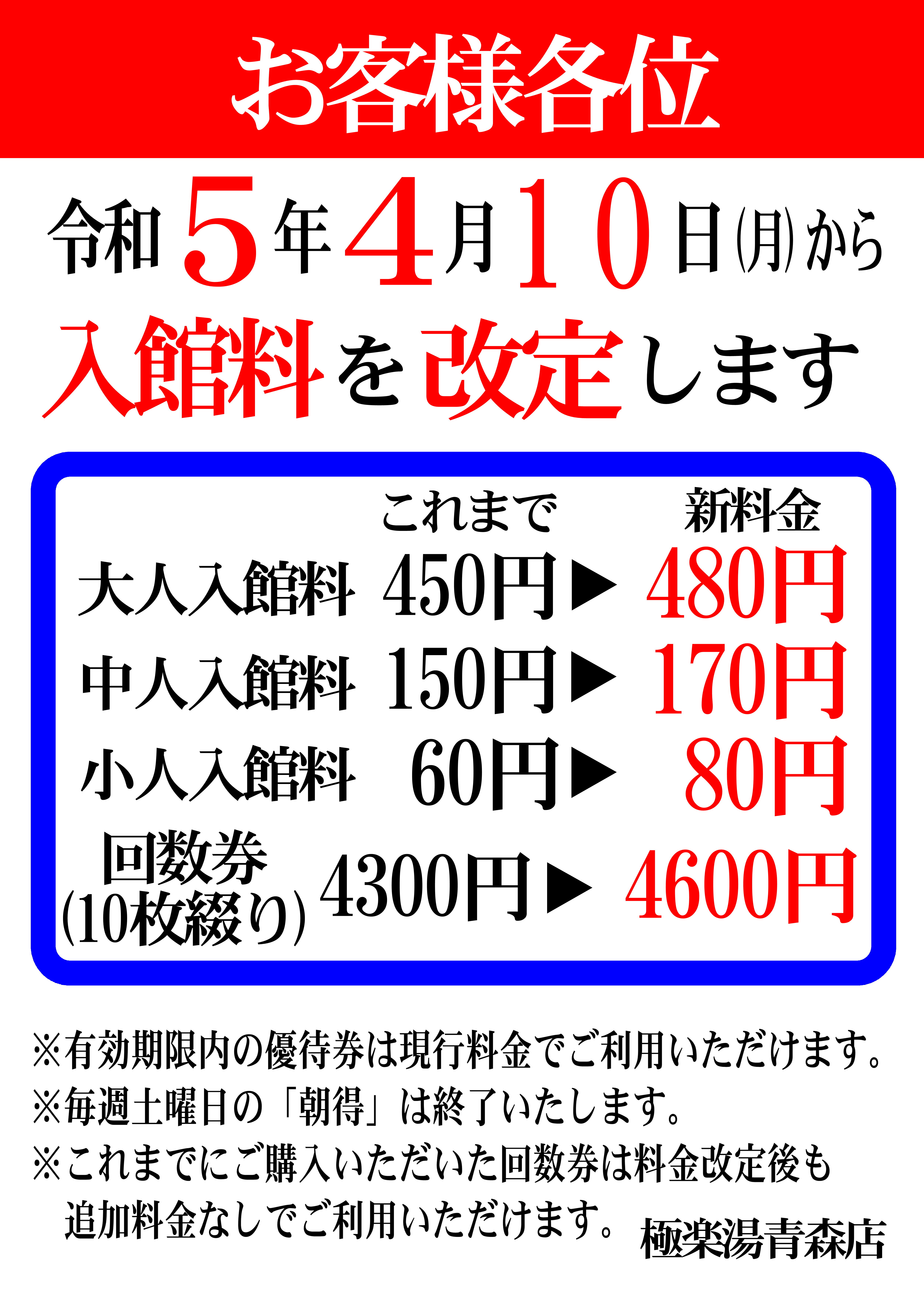 極楽湯 水戸店 回数券10枚！！ - その他